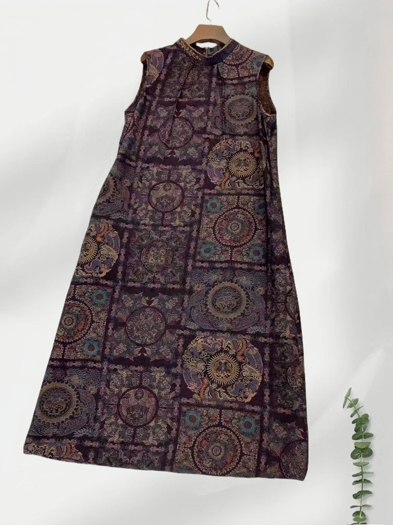 【奥兰多多&杨子家轻奢定制】中式气质连衣裙257012