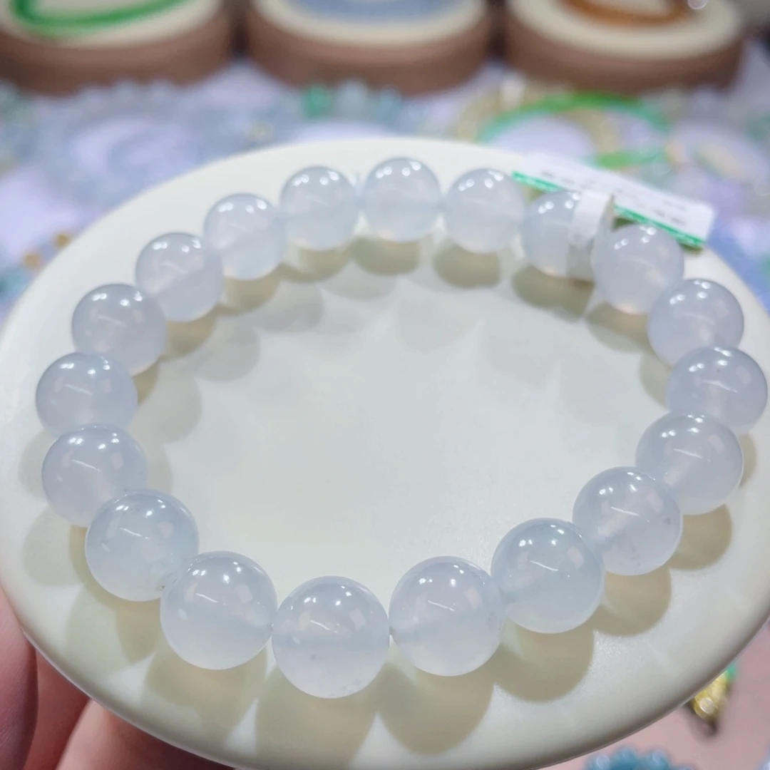 未镶嵌手链翡翠牛奶白卡10