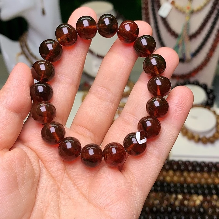 未镶嵌琥珀手串深血12+