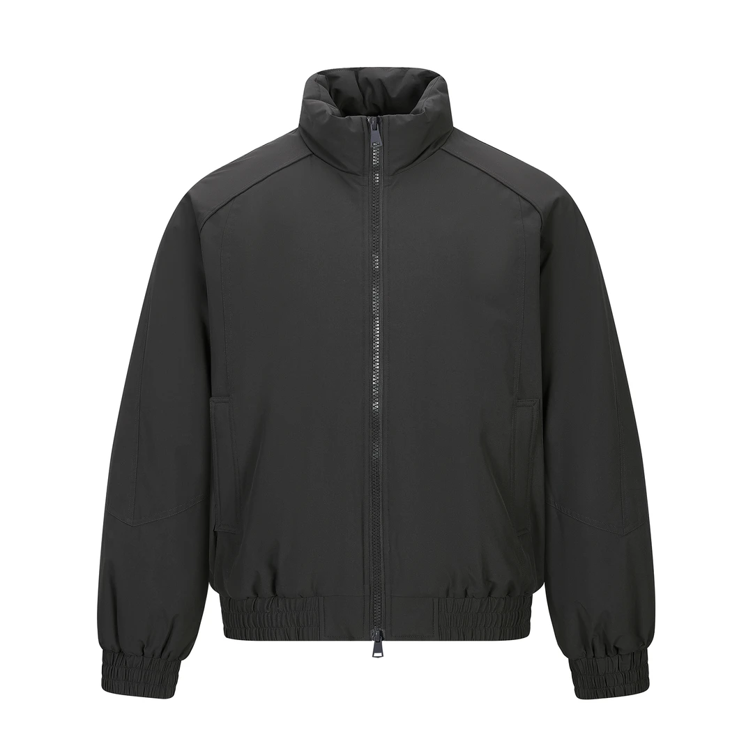 美式立领廓形短款棉服男款冬季设计感拼接飞行夹克bomber工装外套