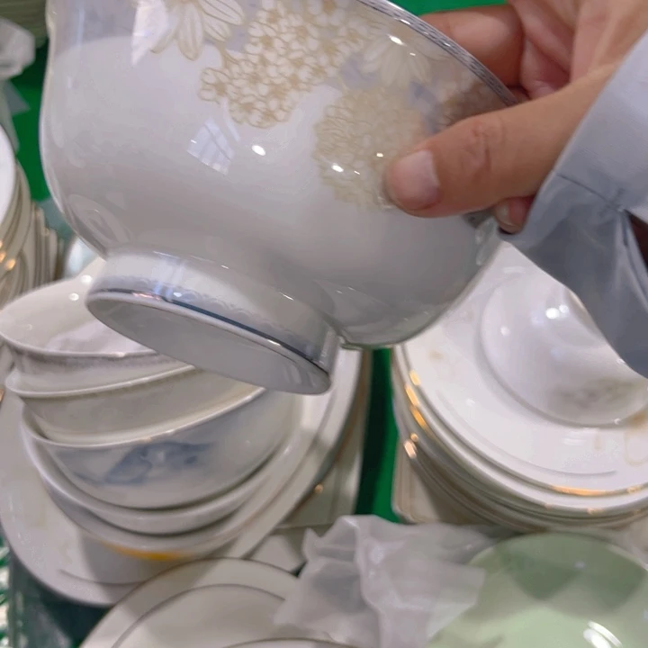 瓷片时光六寸面碗四个微瑕