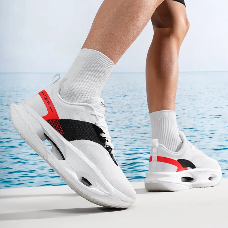 飞电5跑步鞋爆米花轻底减震马拉松慢跑运动鞋网面跑鞋男女健步鞋