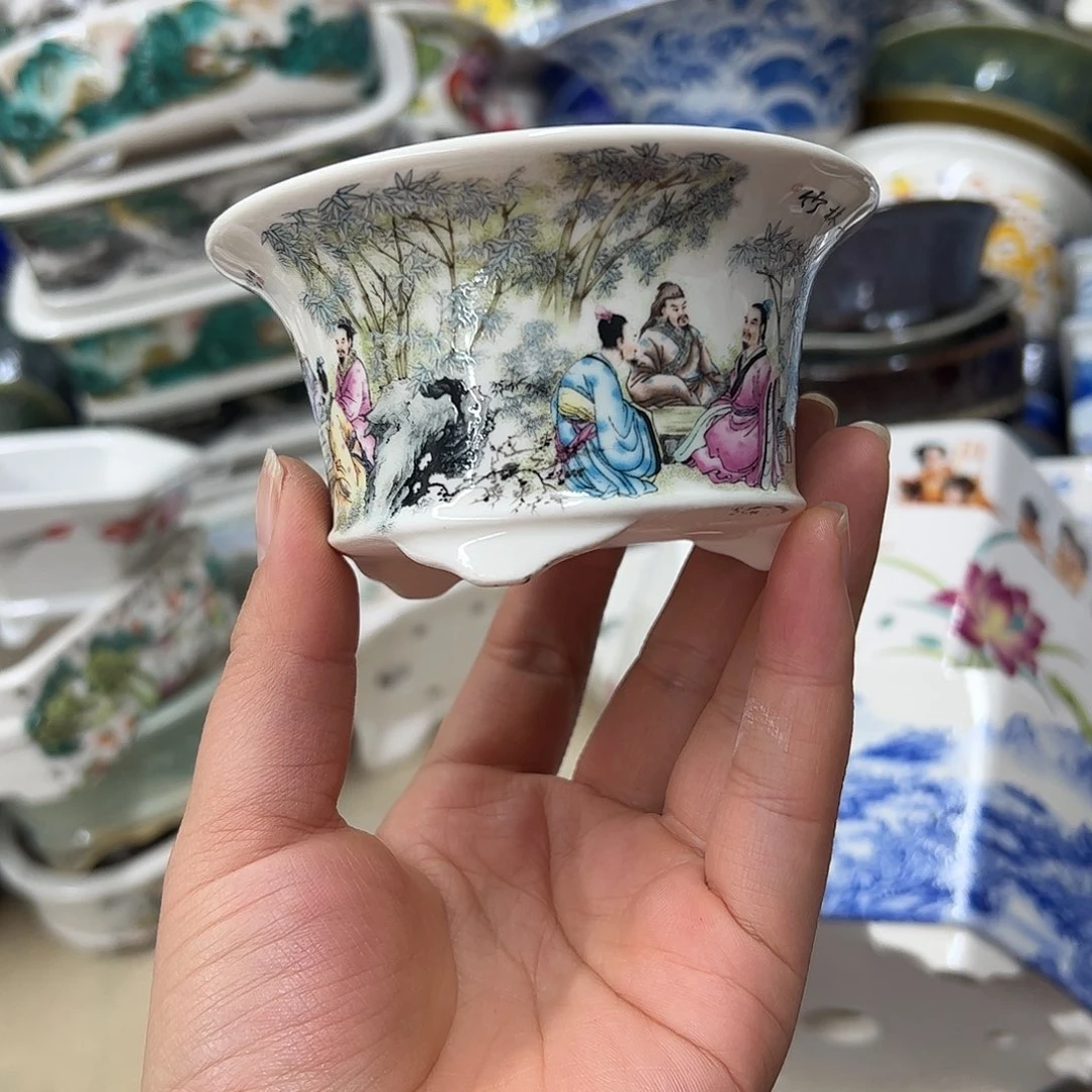 紫砂花盆164号瑕疵9.5:5cm
