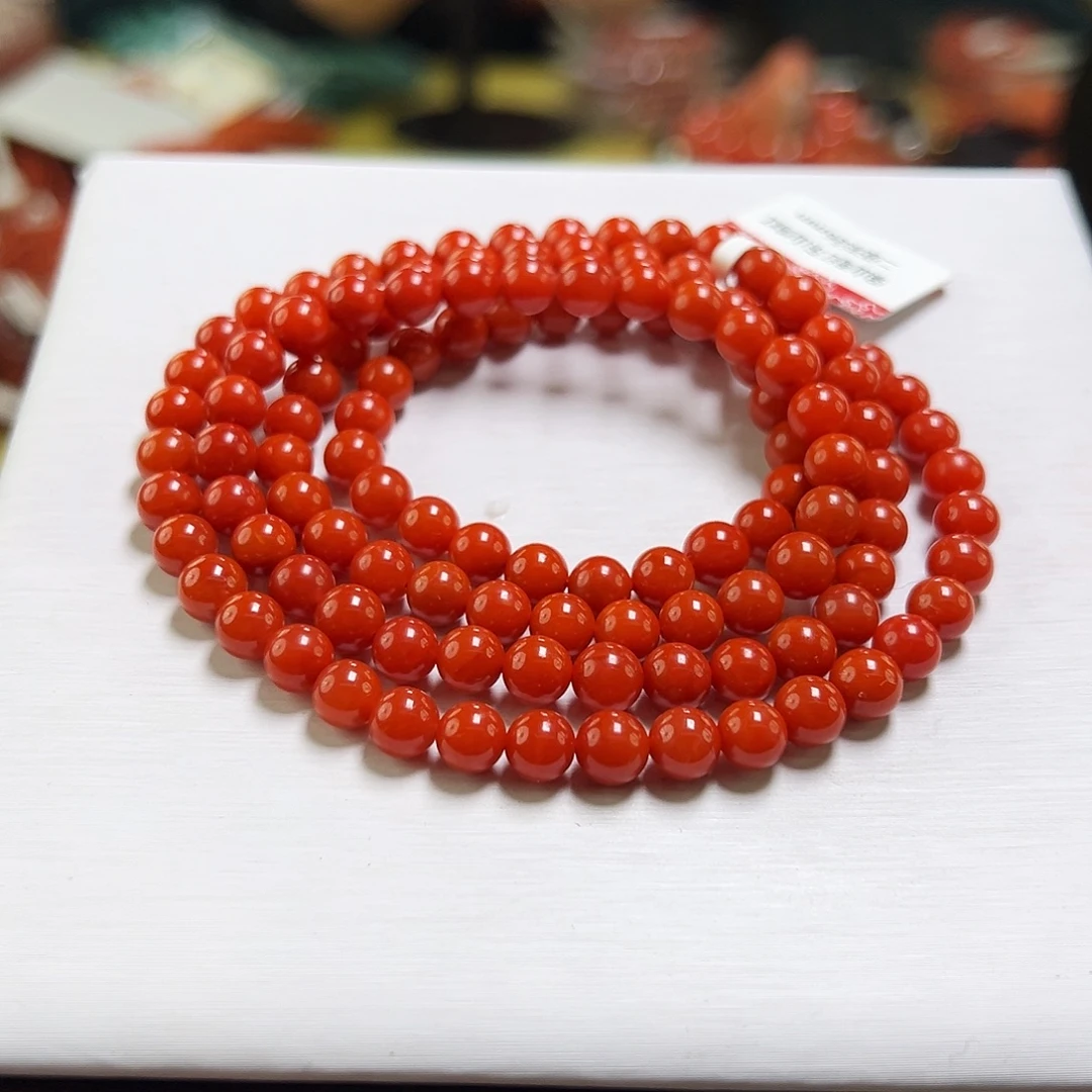 南红玛瑙未镶嵌多样性发一6mmm锦红保山南红多圈