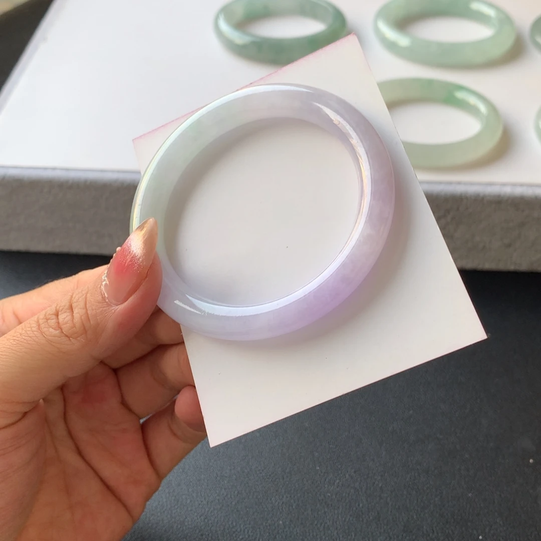 翡翠未镶嵌手镯53圆