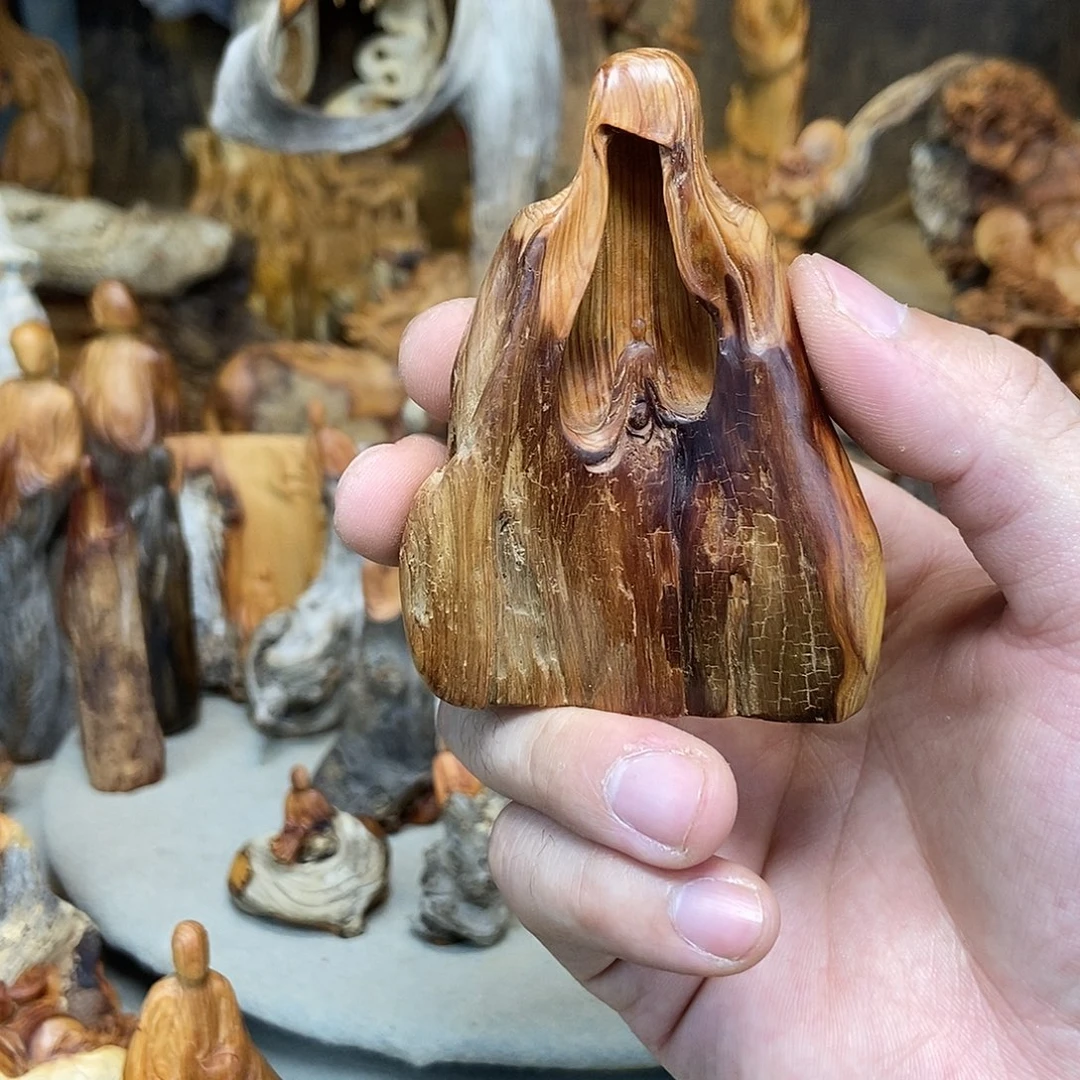 興***城柏木精品悟道手把件