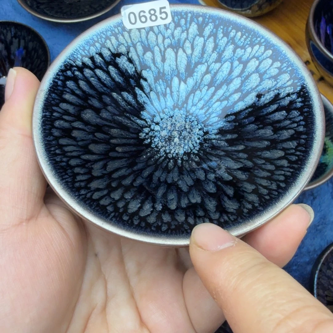 茶盏秦国凤百花撇口685