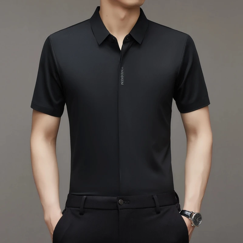 2025春季新款男士修身免烫透气商务衬衫/柯B1