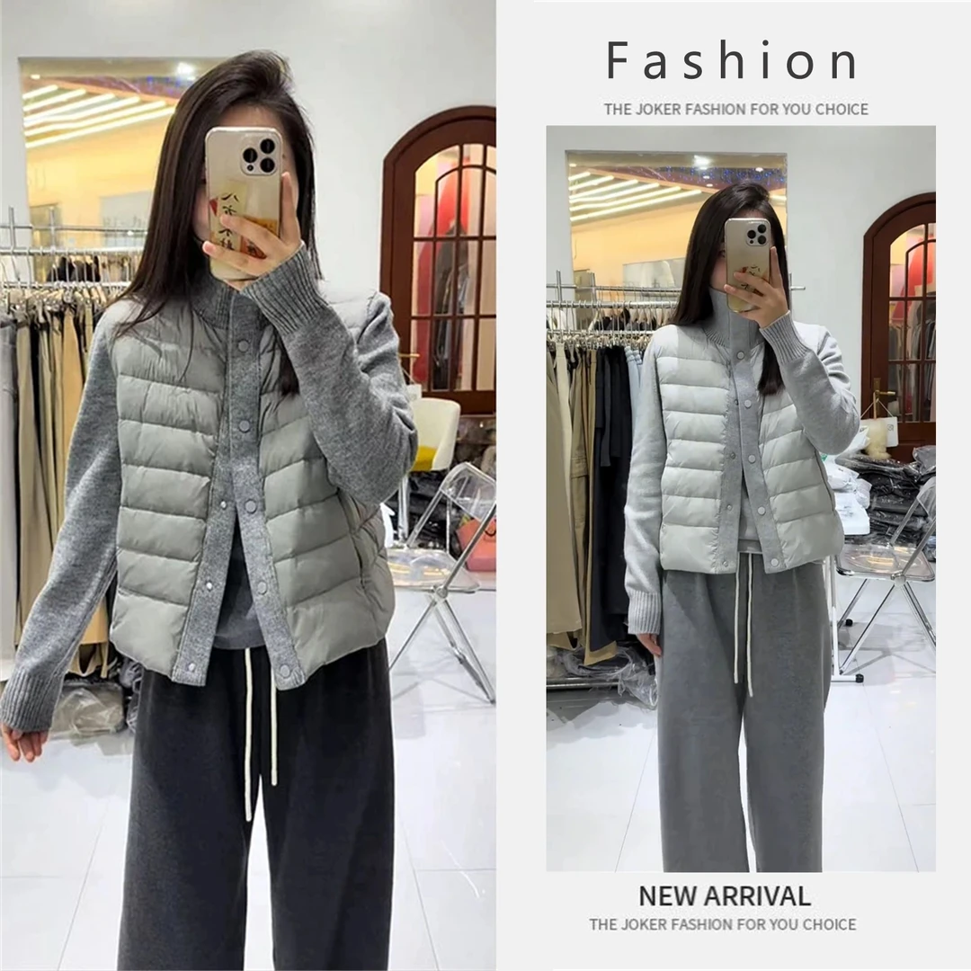 今年流行轻熟风穿搭女时尚设计感休闲百搭棉服阔腿裤子两件套装潮