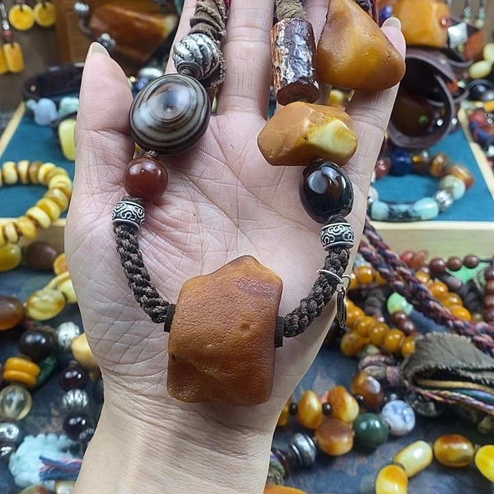 蜜蜡未镶嵌项链项链