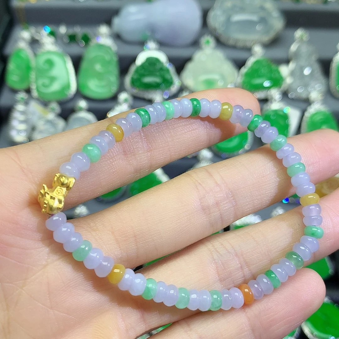 翡翠18K金镶嵌颈饰只****6吊坠