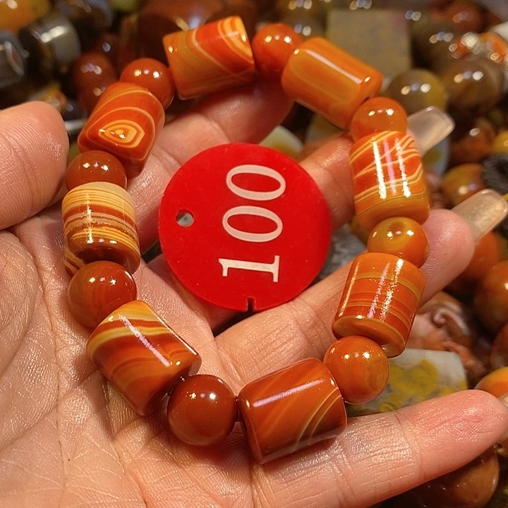 玛瑙/玉髓手链未镶嵌风*