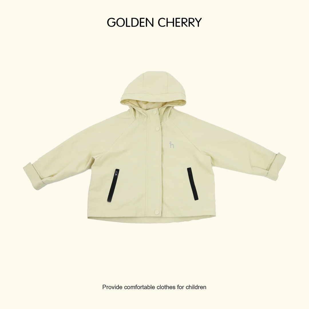 【Golden cherry】亲子黄色h小标洋气连帽风衣567288