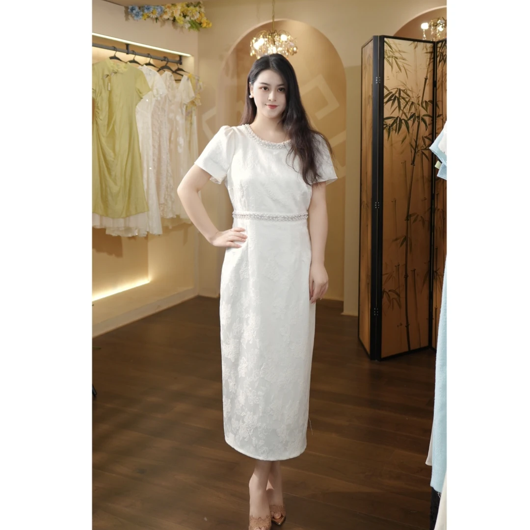 冰冰定制-121（白:流金岁月）连衣裙DMYQ1101-X