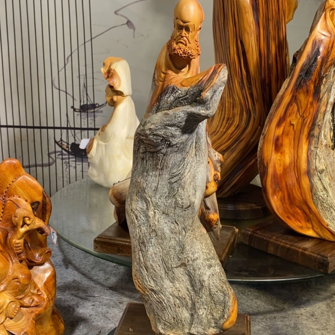 【闪购商品】柏木（崖柏）庄*M根雕木雕工艺品摆件，满十送一手把件