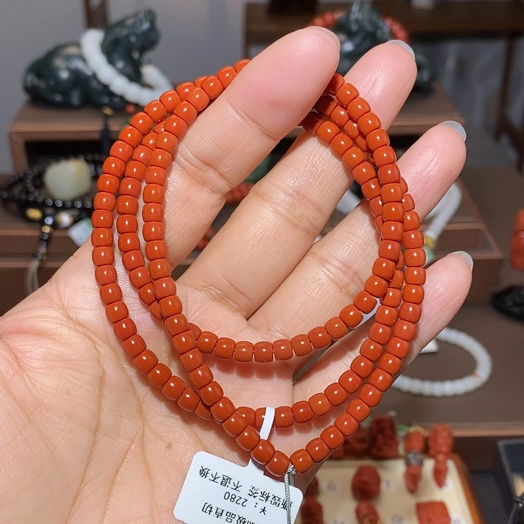 南红玛瑙手链未镶嵌卡4.8