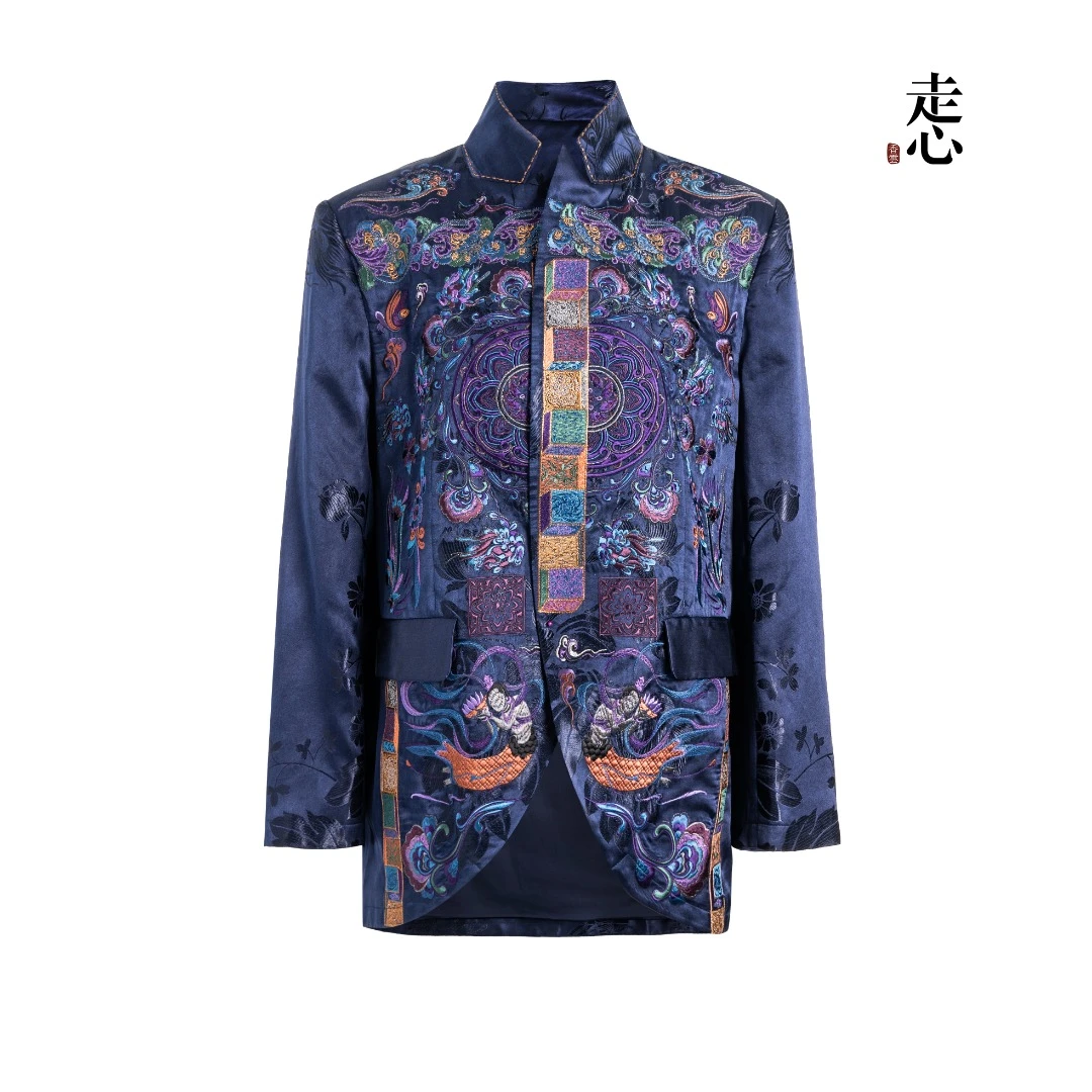 【走心非遗】西装飞天藻井蓝24ZWT3906