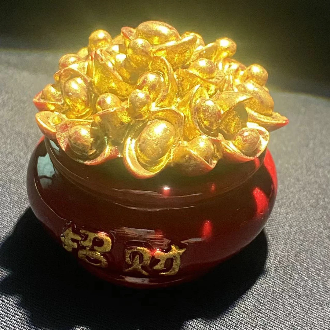 聚盆小型红色摆件 2.17东方pp