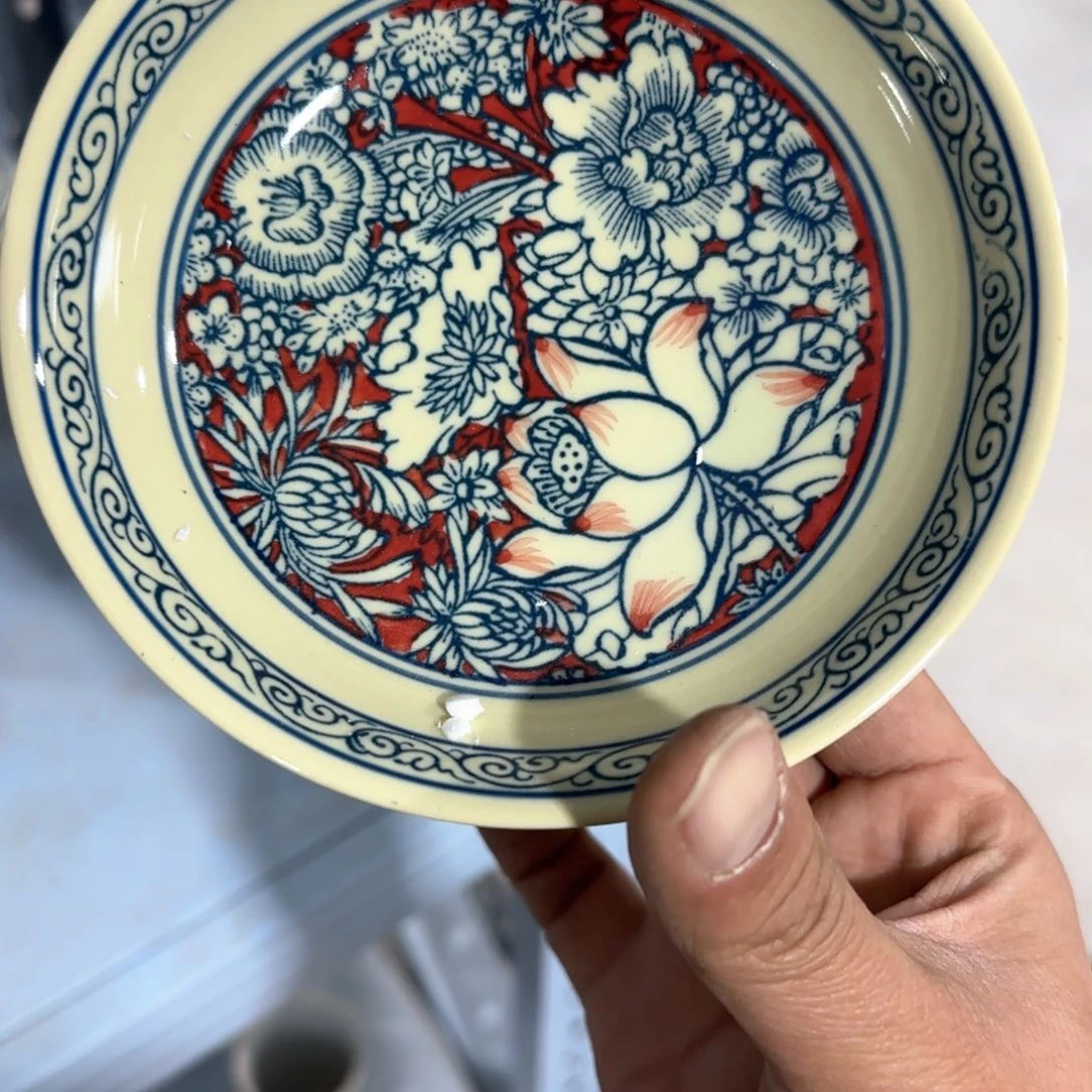 瓷片摆件手绘瓷器年底处理
