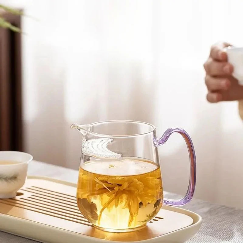 【新款】月璃耐热玻璃公道杯家用功夫茶具配件分茶器大容量茶海煮茶