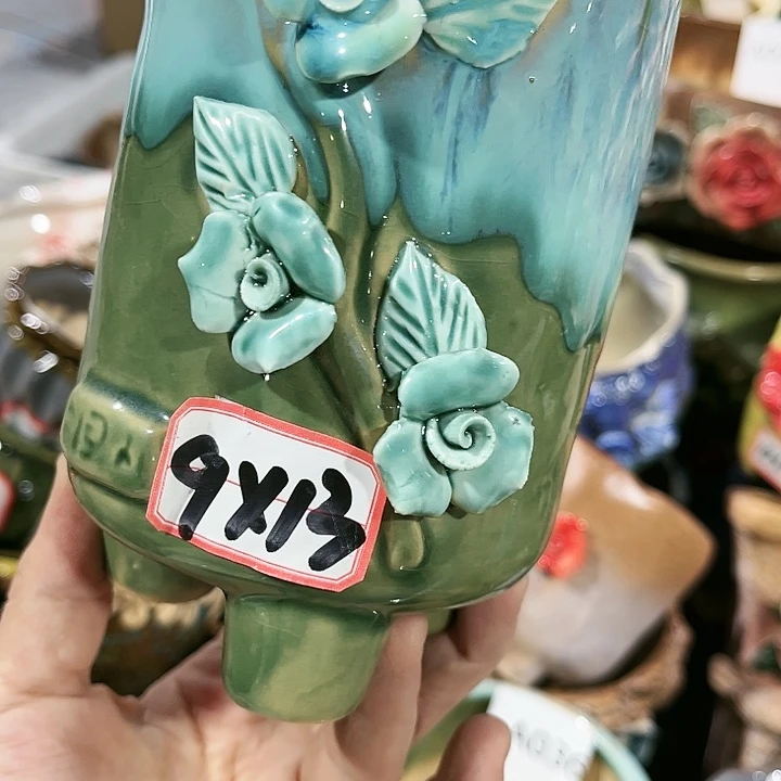 瓷片花盆多肉艺术品植物