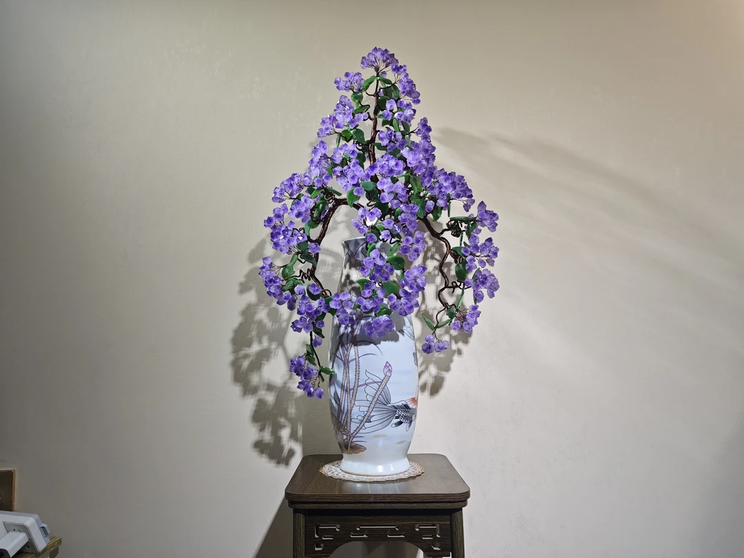 【卓越轻奢原创】金玉满堂紫水晶高档生活陶瓷摆件书桌酒柜餐桌等