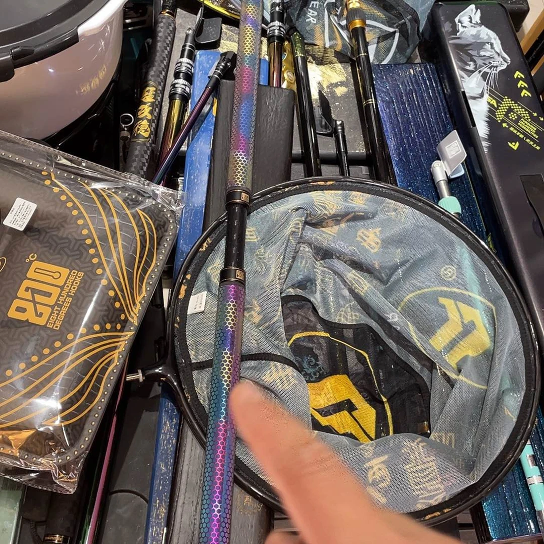 茅草黑武士彩红新款210抄网杆