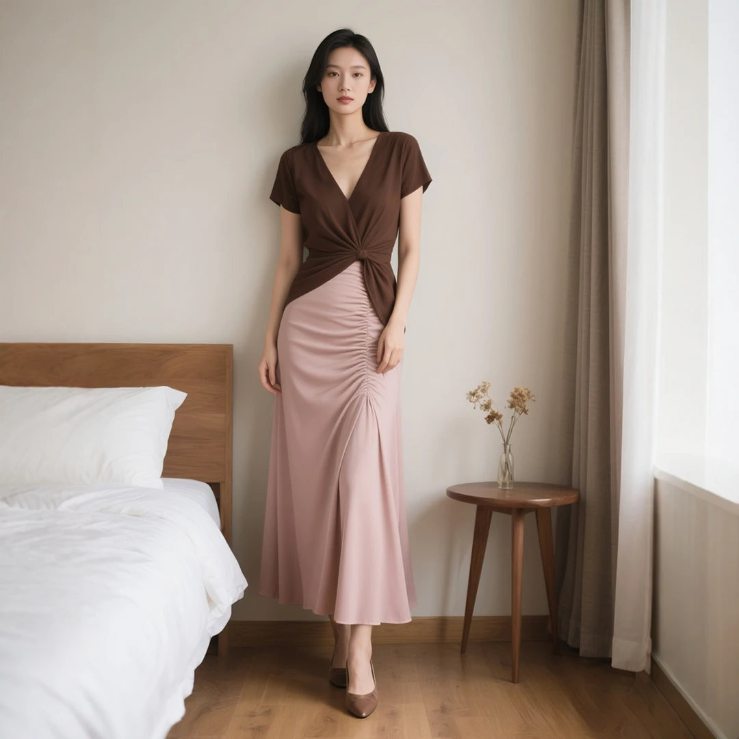 夏季新款女装时尚穿搭气质法式复古优雅两件套半身裙子女士通勤潮