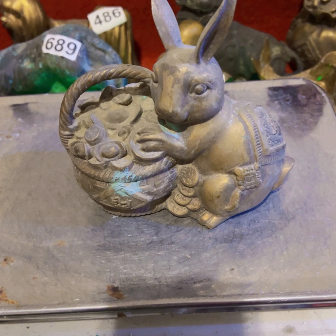 双***8黄铜摆件，文房摆件