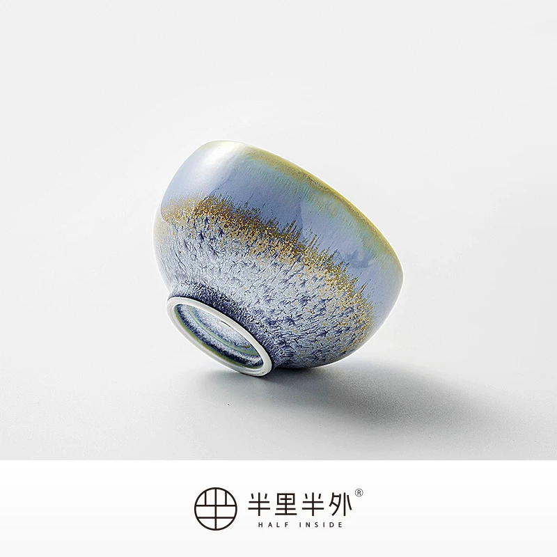 「落松」125ML陶瓷松针结晶窑变禅定杯主人杯功夫茶具品茗杯送礼