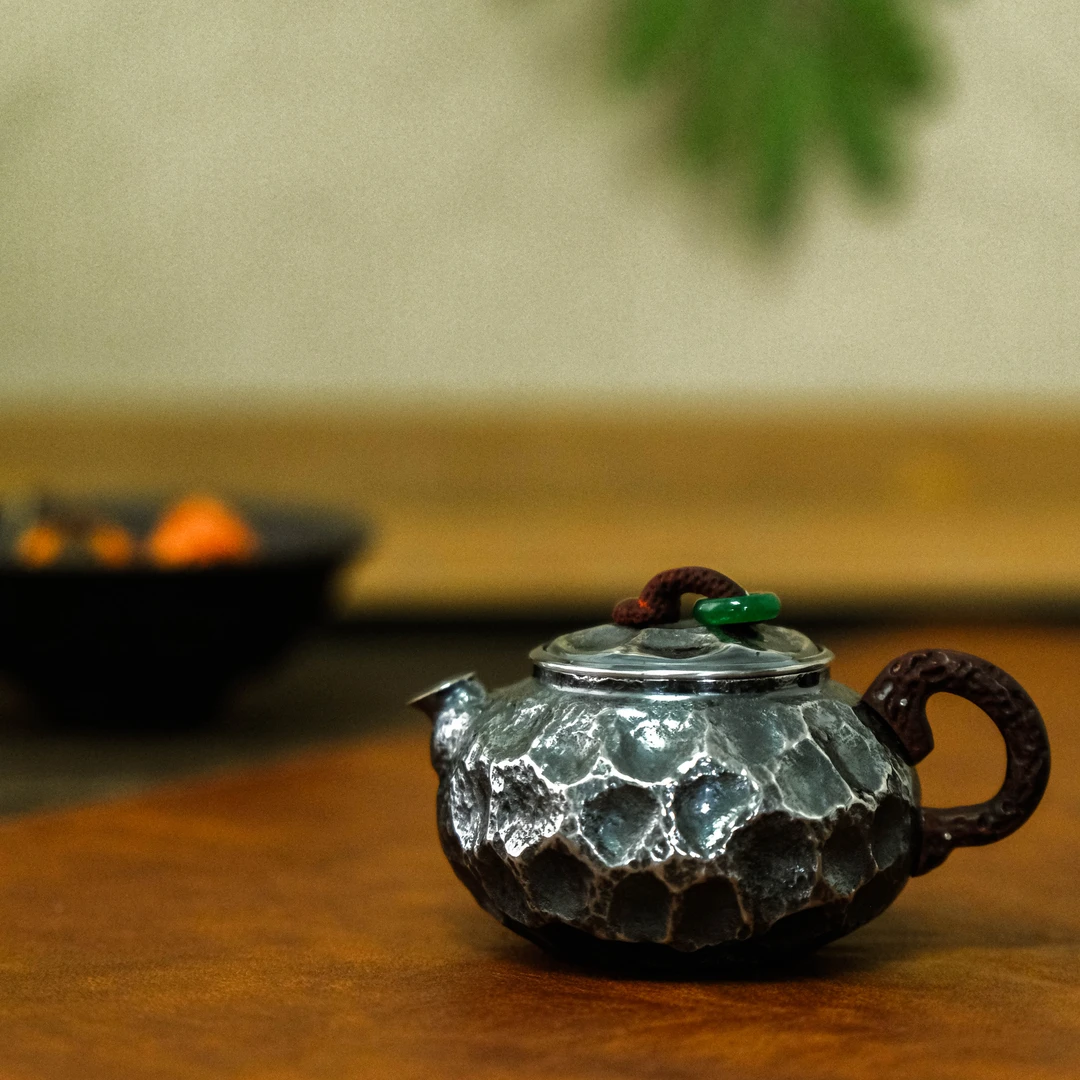 【双旦】壶尔摩斯《小黑面团》茶壶肌理纯手工高级约70g120cc足银999