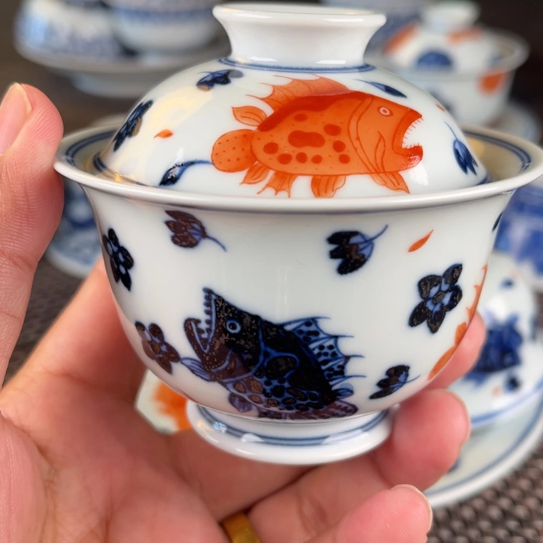 瓷片景德镇陶瓷盖碗