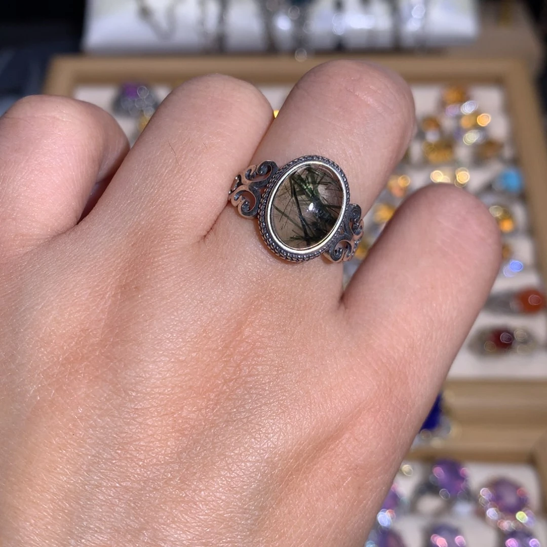 【闪购商品】水晶戒指银S925镶嵌戒指