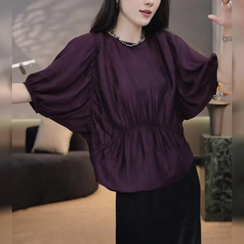 2025年夏季新款时尚气质韩版日常休闲百搭宽松设计感洋气女装衬衫