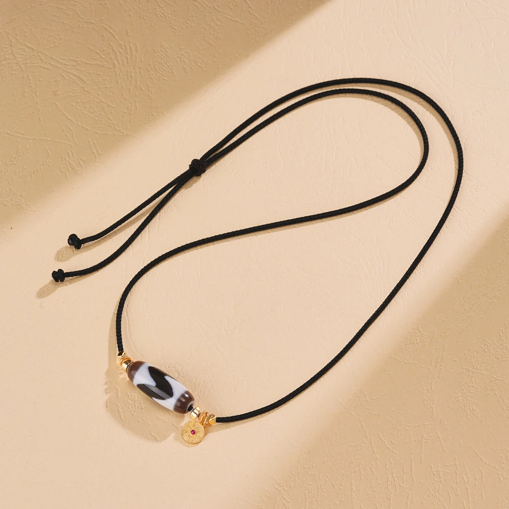 云丹拉姆丨JC至纯黑白牙牙锁骨链多样性发其一27*10.7