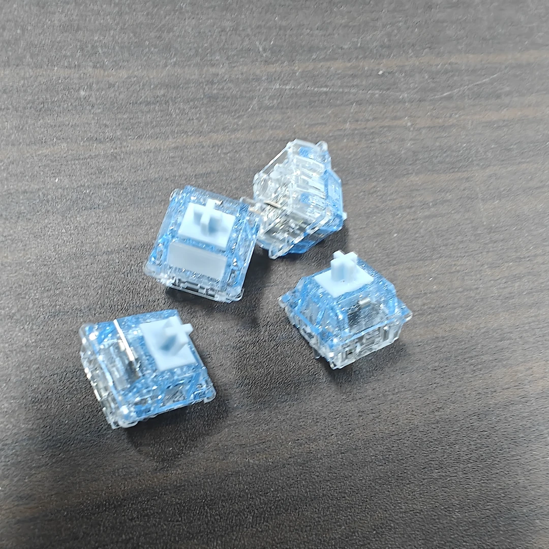 钻满堂碟语轴瑞雪轴全透线性轴-机械键盘专用轴体-阿尼亚轴