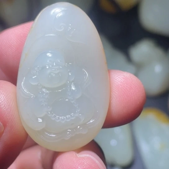 和田玉挂件未镶嵌纱*姐