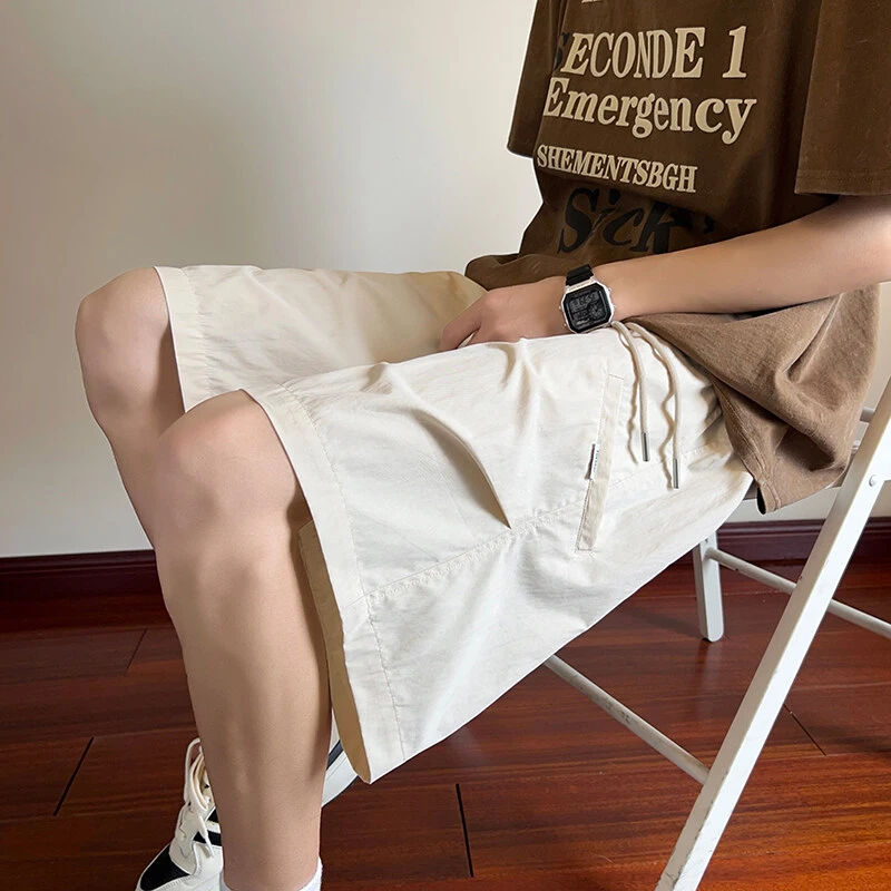 慵懒风速干短裤男夏季薄款美式伞兵裤衩青少年宽松休闲山本五分裤