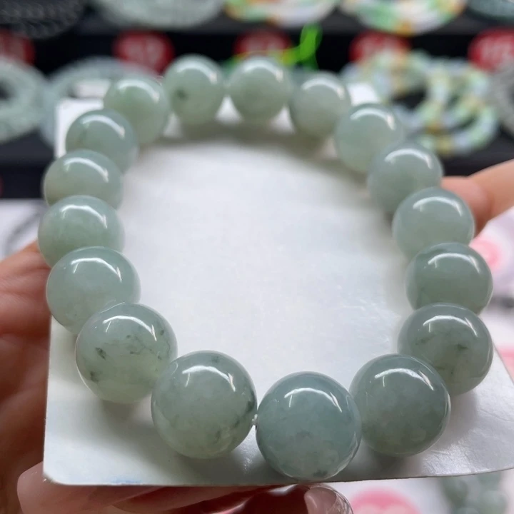 未镶嵌手链翡翠我****校卡12.5有纹