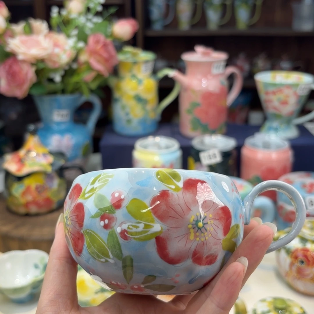 景德镇手绘高温釉下彩陶瓷茶具