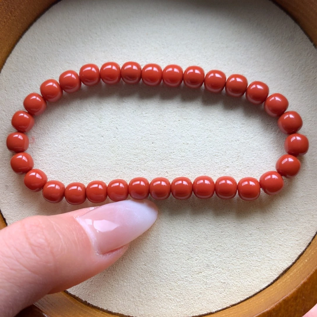 南红玛瑙未镶嵌保山天然原矿南红6mm+手串