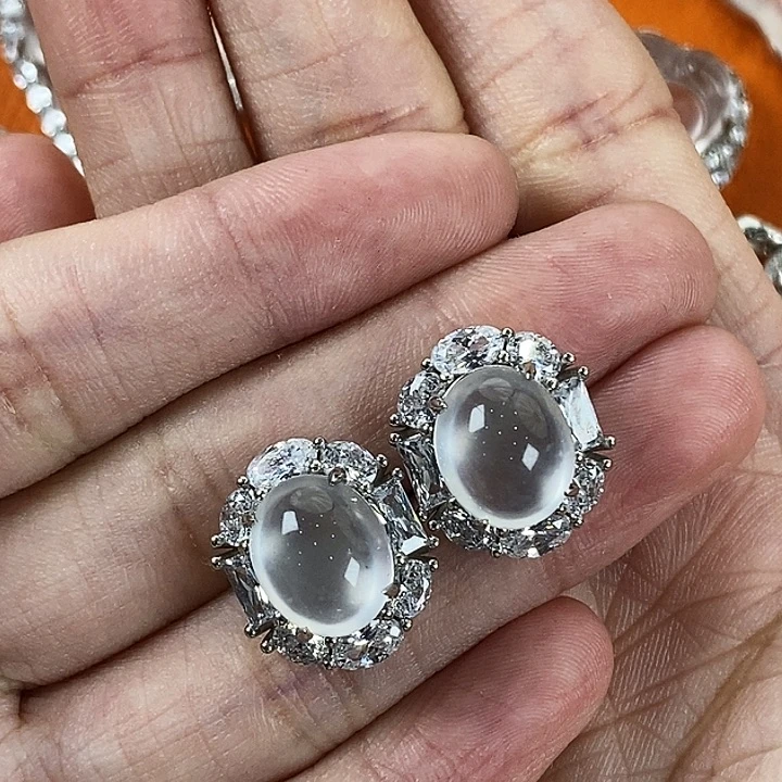 石英质玉银S925镶嵌颈饰