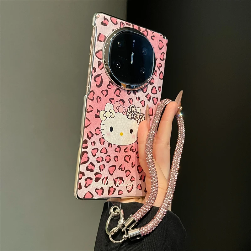 适用华为mateX6典藏版折叠屏手机壳爱心豹纹KT猫mateX5/X3新款女