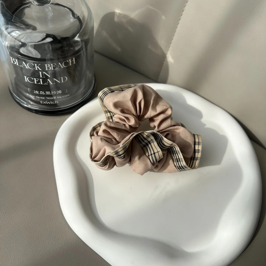 A13质感扎发美拉德发圈时尚显白简约皮筋新款百搭发饰头绳头饰