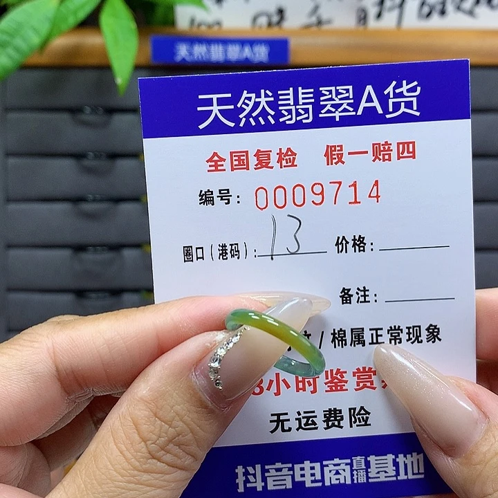 翡翠戒圈未镶嵌    9714