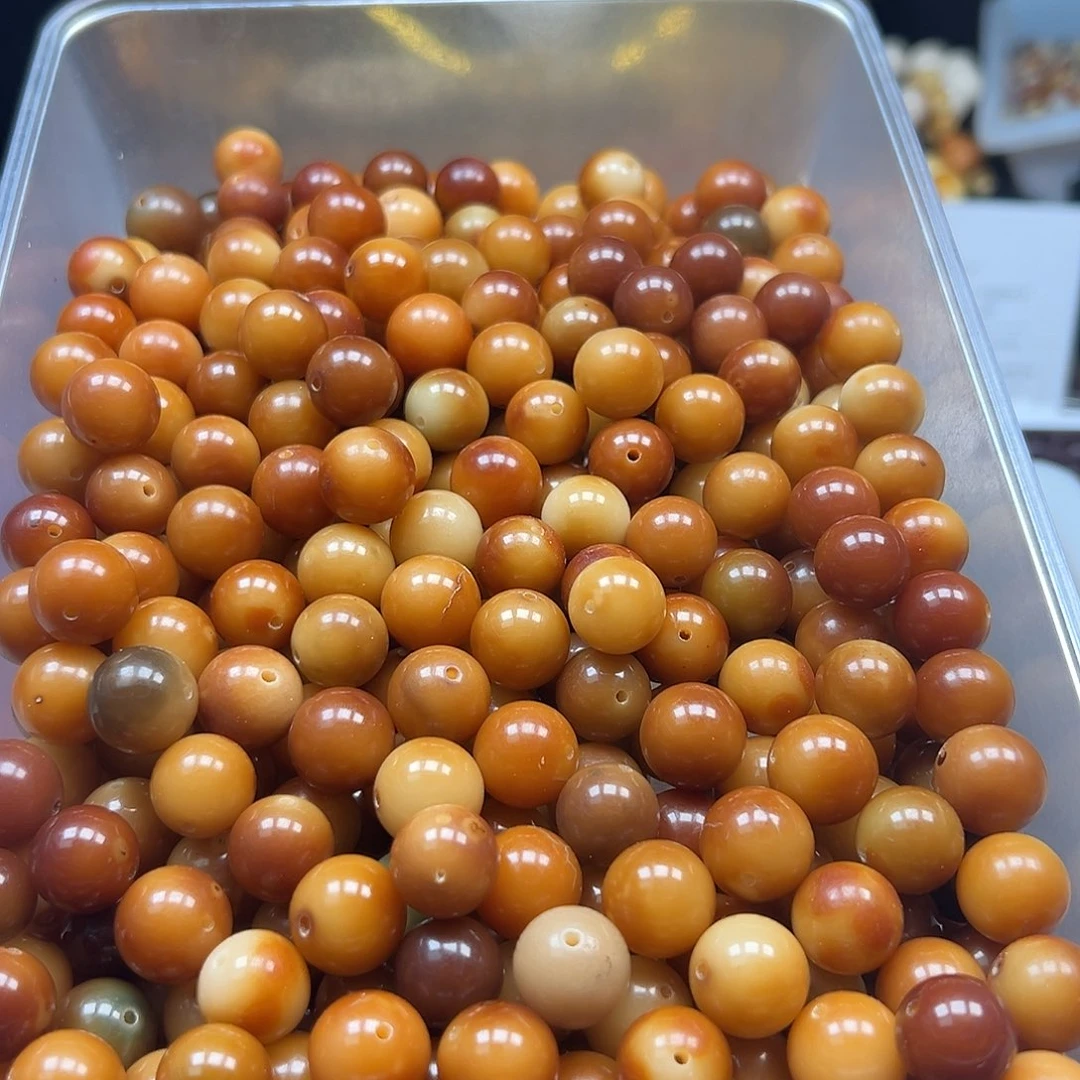 想***方菩提根/象牙果手串瑕疵非料虎破圆400颗有裂