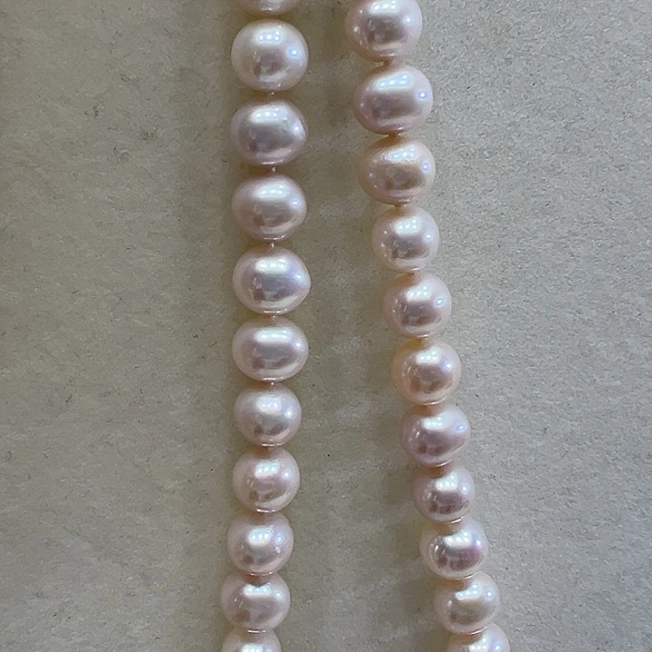 银S925镶嵌淡水珍珠颈饰➕9-10高品极光炫彩