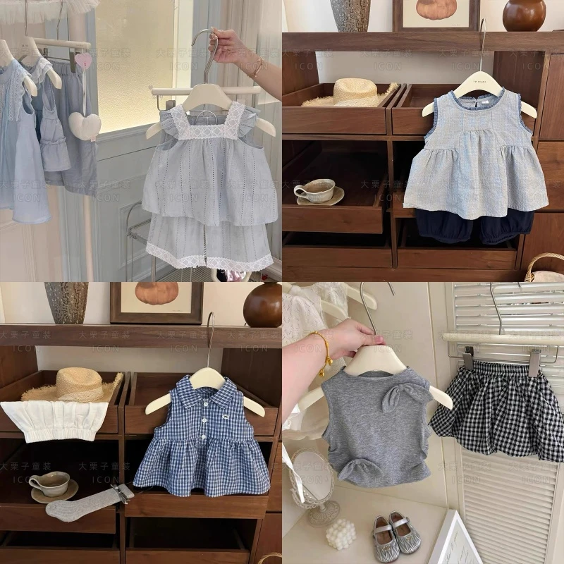 [701-799]橙橙家短袖连衣裙夏装洋气宝宝韩版2025女童无袖时髦