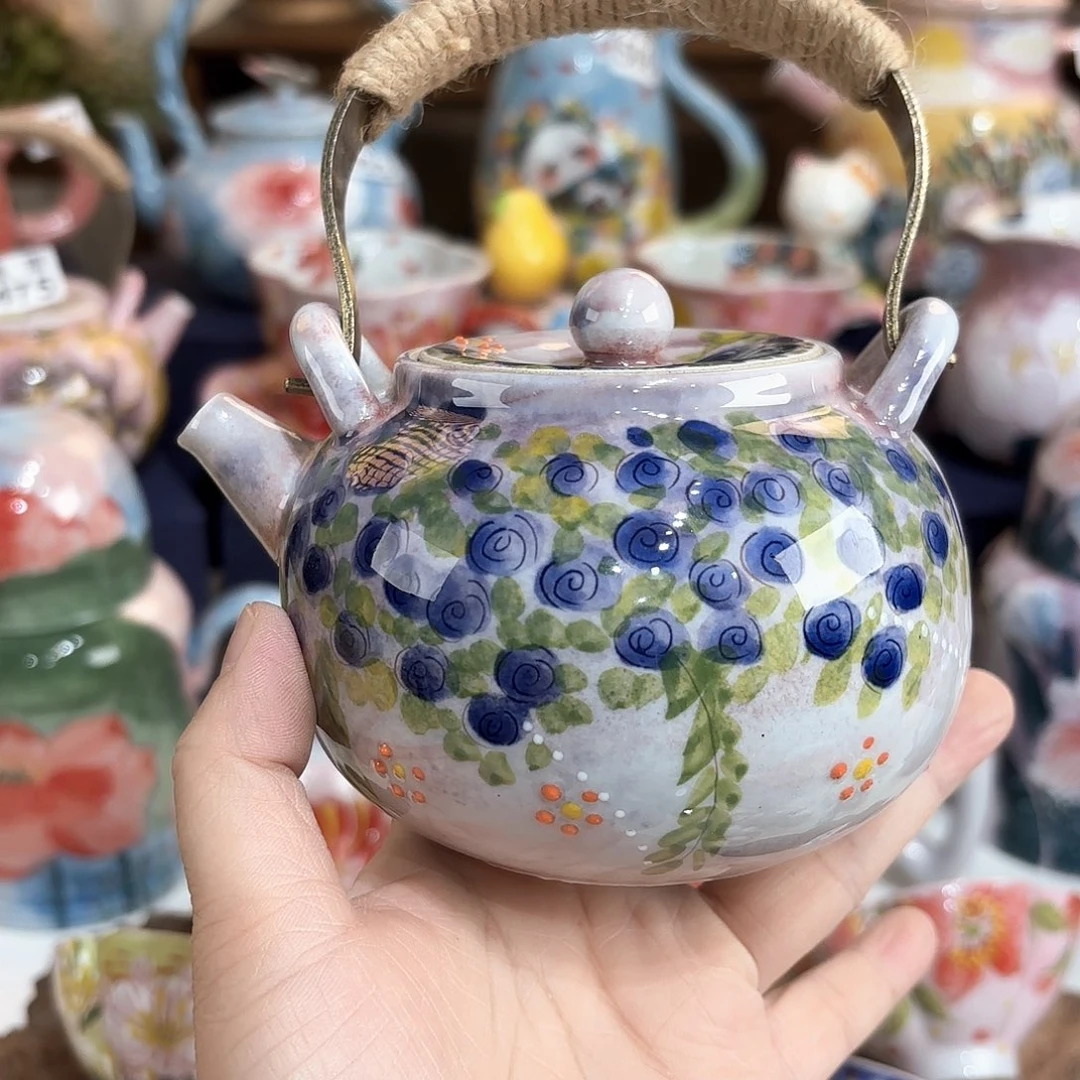 景德镇手绘高温釉下彩陶瓷茶具