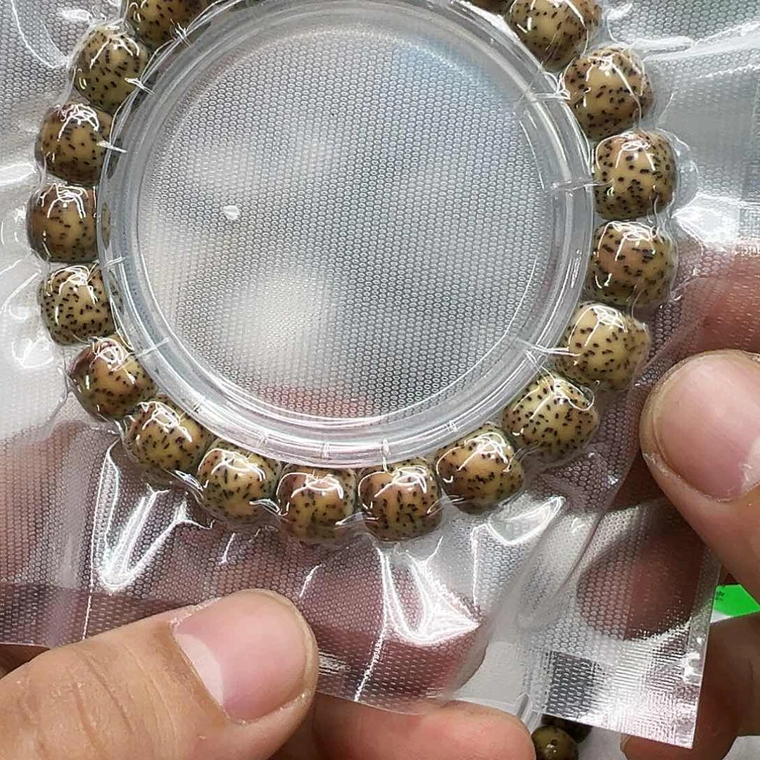 星月菩提手串20高端糯冰火烧云石玉星月菩提单圈11